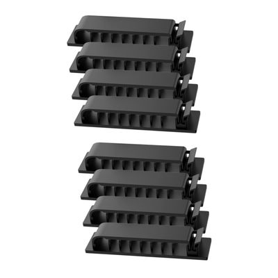 Gadpiparty 8pcs Adhesive Cord Organizer for Desk Cable Holder Self-Adhesive Wire Clips for Wall Tidy up Cables Office Bedroom Study Easy to Use and Install
