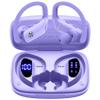 2 Sets Wireless Earbuds Bluetooth Headphones 48hrs Play Back Sport Earphones with LED Display Over-Ear Buds with Earhooks Built-in Mic Headset for Workout Sky Blue+Purple view 2