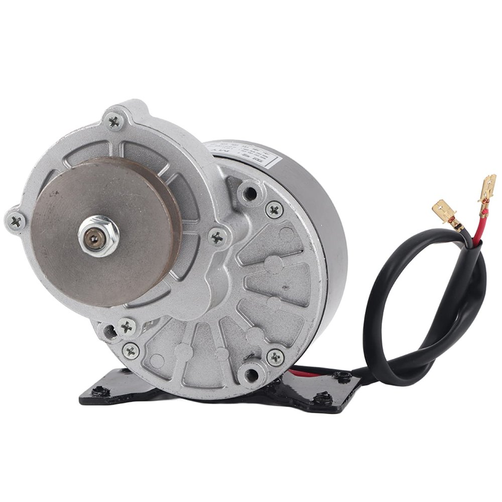 Gear Reduction Motor, Gear Reduction Motor Brush DC Motor Permanent Magnet Reduction Eletric Motor Generator, 12V 250W Long-Lasting Pure Copper Belt Pulley Geared Motor Accessory