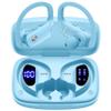 2 Sets Wireless Earbuds Bluetooth Headphones 48hrs Play Back Sport Earphones with LED Display Over-Ear Buds with Earhooks Built-in Mic Headset for Workout Sky Blue+Mint Green view 2