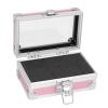 Nail Drill Bit Holder Case, Aluminum Alloy Nail Drill Bit Holder Storage Box with Secure Lock, Transparent Cover, Multi Hole Capacity Nail Tools Organizers Container for view 1