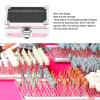 Nail Drill Bit Holder Case, Aluminum Alloy Nail Drill Bit Holder Storage Box with Secure Lock, Transparent Cover, Multi Hole Capacity Nail Tools Organizers Container for view 2