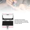 Nail Drill Bit Holder Case, Aluminum Alloy Nail Drill Bit Holder Storage Box with Secure Lock, Transparent Cover, Multi Hole Capacity Nail Tools Organizers Container for view 3
