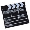 Gavilion Movie Film Clap Board, 11.4 * 10.6Inch/29 * 27Cm Dry Erase Black Wooden Clapper Movie Accessory, Action Scene Noteboard for Director Camera Film Studio,Black view 1
