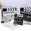 Gavilion Movie Film Clap Board, 11.4 * 10.6Inch/29 * 27Cm Dry Erase Black Wooden Clapper Movie Accessory, Action Scene Noteboard for Director Camera Film Studio,Black view 2