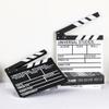 Gavilion Movie Film Clap Board, 11.4 * 10.6Inch/29 * 27Cm Dry Erase Black Wooden Clapper Movie Accessory, Action Scene Noteboard for Director Camera Film Studio,Black view 3