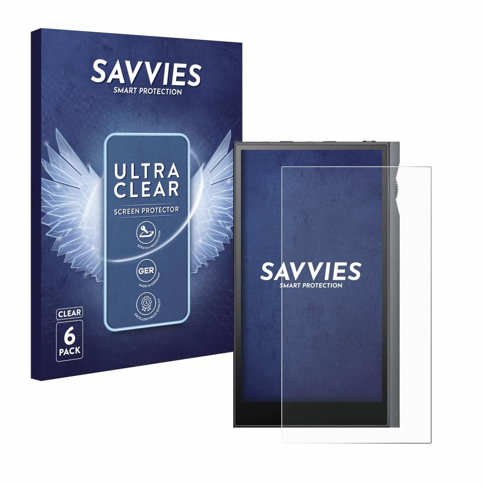 Savvies Screen Protector for Astell&Kern Kann Ultra Protection Film Clear 6-Pack