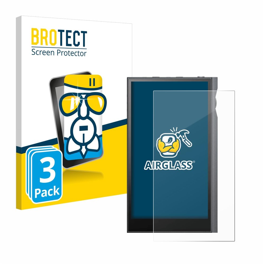 BROTECT Glass Screen Protector Film Compatible with Astell&Kern Kann Ultra (3 Pack) - Glass-Foil 9H Protection [Scratch Resistant, High Clarity]
