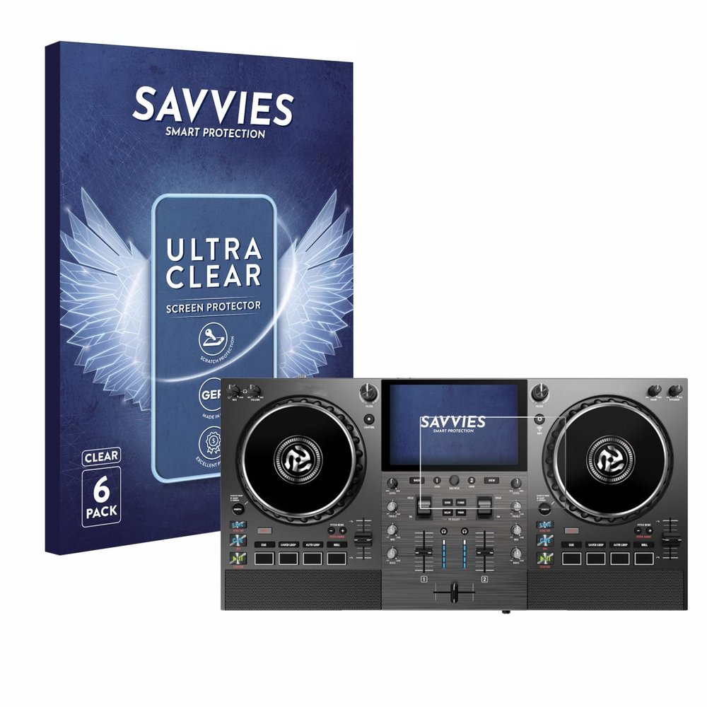 savvies Screen Protector for Numark Mixstream Pro Go Protection Film Clear 6-Pack