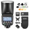 GODOX V1 PRO O 2.4G Wireless Camera Flash 1/8000s HSS 1.3s Recycle Time with M/TTL Flash Mode Detachable Sub Flash Speedlite Compatible with OM System Cameras + Godox AK-R1 Pocket Flash Light Acces view 1