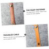 DirectNine Basics 20pcs Leather Wire Holder Cable Zipper Cord Organizer Desktop Cable Organizer view 4