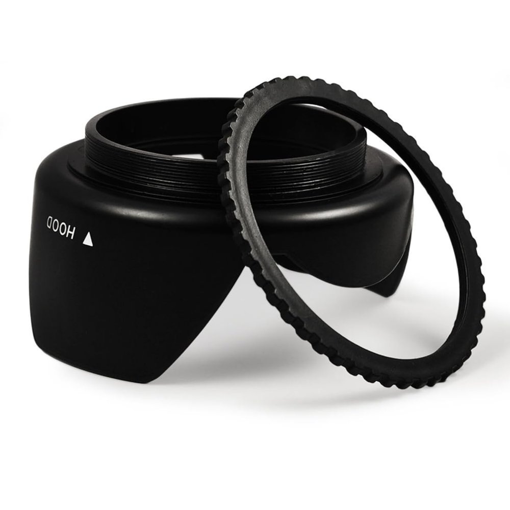 Hemoton Rubber Camera Lens Hood with Cleaning Cloth Compatible with Lenses Prevents Glare Material for Photography Enthusiasts