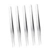 Angoily 10pc Stainless Steel Pointed Tweezers for Sewing Crafting and Precision Work Durable Resistant Straight Tip Tweezers Ergonomic Design for Easy Handling view 1