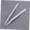 Angoily 10pc Stainless Steel Pointed Tweezers for Sewing Crafting and Precision Work Durable Resistant Straight Tip Tweezers Ergonomic Design for Easy Handling view 4