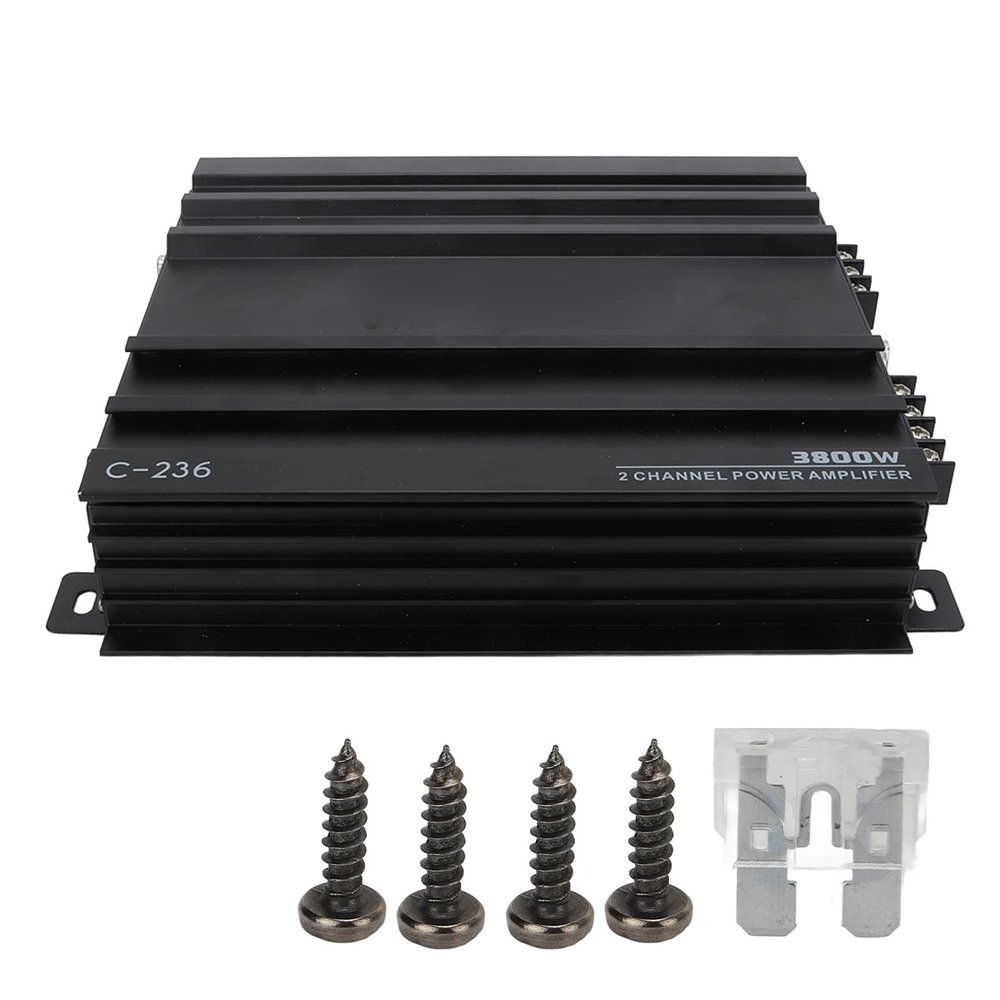 DOACT Universal Car Power Amplifier 90dB Speaker Amp Monoblock Metal Black Easy Install