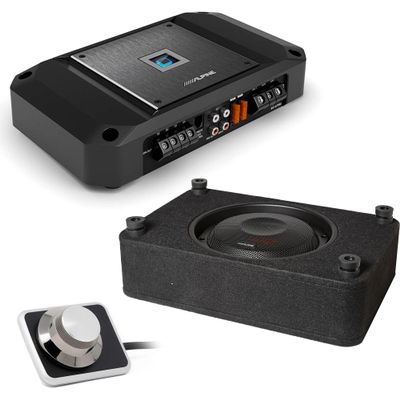 Alpine RS-SB12 12" Halo R-Series R2 Preloaded Subwoofer Enclosure & R2-A75M Amp Bundle
