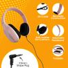 5 Pack Bulk Wired On-Ear Leather Headphones with 3.5mm Connector, Oval Metal Housing, Black view 3