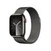 Apple Watch Series 9 [GPS + Cellular 41mm] Smartwatch with Graphite Stainless Steel Case with Graphite Milanese Loop. Fitness Tracker, ECG Apps, Always-On Retina Display view 1