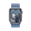 Apple Watch Series 9 [GPS 45mm] Smartwatch with Silver Aluminum Case with Winter Blue Sport Loop One Size. Fitness Tracker, ECG Apps, Always-On Retina Display, Carbon Neutral view 2