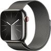 Apple Watch Series 9 [GPS + Cellular 45mm] Smartwatch with Graphite Stainless Steel Case with Graphite Milanese Loop. Fitness Tracker, ECG Apps, Always-On Retina Display view 1