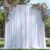 10x10ft Wrinkle Free White Backdrop Curtain for Parties Soft Fabric Drapes Wedding White Curtain Backdrop for Birthday Party Decorations Background for Photography 5x10ft, 2 Panels view 1