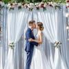 10x10ft Wrinkle Free White Backdrop Curtain for Parties Soft Fabric Drapes Wedding White Curtain Backdrop for Birthday Party Decorations Background for Photography 5x10ft, 2 Panels view 2