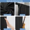 10x10ft Wrinkle Free Black Backdrop Curtain for Parties Soft Fabric Drapes Wedding Black Curtain Backdrop for Birthday Party Decorations Background for Photography 5x10ft, 2 Panels view 4