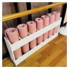 SOYDAN White Wooden Yoga Mat Rack, 7 Compartment Floor Stand Carpets Organizer, Yoga Mat Storage Holder for Home Gym, Nursery Schools view 1