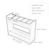 SOYDAN Floor Stand Yoga Mat Rack Wood, 5 Compartment Carpet Organizer for Nursery & Kindergarten, Home Gym Exercise Mats Storage Holder/White view 2