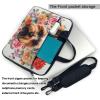 Laptop Shoulder Bag 15.6 inch Laptop Bag Computer Bag Yorkie Floral Messenger Bag for Unisex view 3