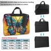 KHiry Laptop Shoulder Bag 15.6 inch Laptop Bag Computer Bag Butterfly Tie Dye Messenger Bag for Unisex, Black view 2