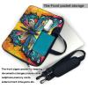 KHiry Laptop Shoulder Bag 15.6 inch Laptop Bag Computer Bag Butterfly Tie Dye Messenger Bag for Unisex, Black view 3