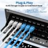 CableGeeker Cat6 Patch Panel 48 Port with Inline Keystone, 10G Ethernet Support, 2U Network Patch Panel UTP 19-Inch with Removable Back Bar, Compatible with Cat6, Cat5e, Cat5 Rackmount Cabling view 4