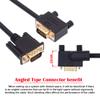 NFHK 90 Degree Left Angled VGA RGB Male to Straight Male Extension Cable 3COAX+6C for Monitor Projector Computer view 2