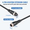 EWAY 4 Pin Aviation Extension Cable (50FT/15M) Backup Camera Cord Car Video 4PIN Aviation Connector Wire for Vehicle Car Camper Bus Van Truck Motorhome Trailer RV Reverse Rearview Monitor CCTV System view 3