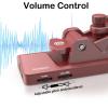 Mini CW Key Morse Radio HAM Big Double Paddle Morse Code Key Aluminum Alloy Body with Speaker Base Red view 2