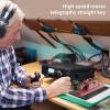 Mini CW Key Morse Radio HAM Big Double Paddle Morse Code Key Aluminum Alloy Body with Speaker Base Red view 3