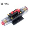 Car Truck Audio Amplifier Circuit Breaker 50A 60A 80A 100A 150A 12V 24V DC Fuse Holder Style Stereo Amplifier Refit Fuse 1Pcs (Color : Silver) view 2