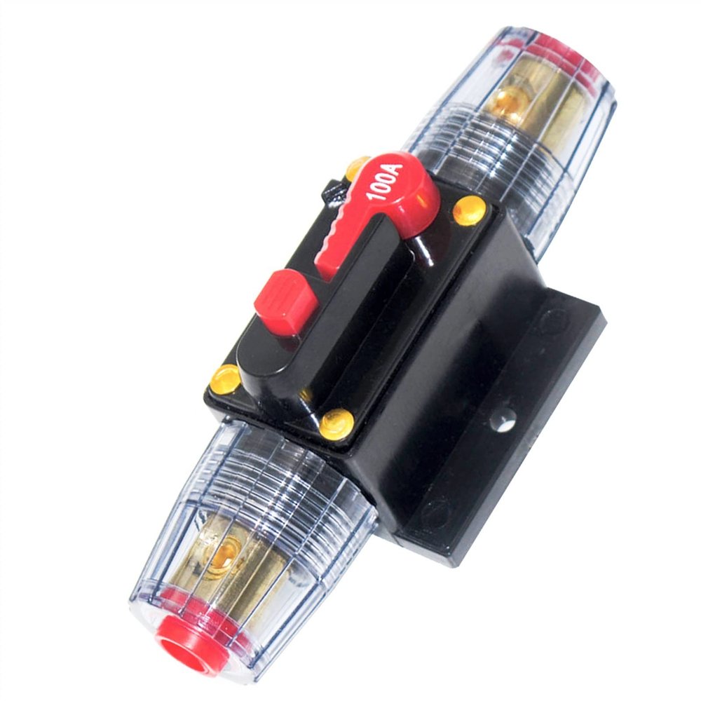 Car Truck Audio Amplifier Circuit Breaker 50A 60A 80A 100A 150A 12V 24V DC Fuse Holder Style Stereo Amplifier Refit Fuse 1Pcs (Color : 80a)