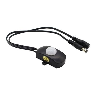 SunnyGator DC5V-24V 12V PIR Human Body Infrared Motion Sensor Detector Control LED Light bar photosensitive Sensor Switch DC Connector (Color : TDL-2023 Black)