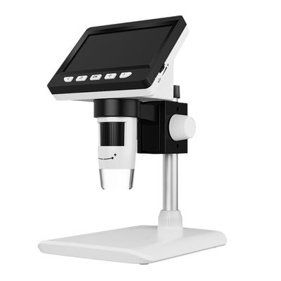 OLurkthu 4.3 Inch LCD Digital Microscope with 8 Adjustable LED Lights, PC View with Adjustable Holder, black, 500432284