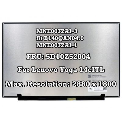 100% sRGB MNE007ZA1-3 fit B140QAN04.0 MNE007ZA1-1 40Pins 90 Hz 28801800 LCD Screen Replacement for Lenovo Yoga 14cITL 5D10Z52004