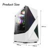 ARrase PC Gaming Case,Mid-Tower ATX/M-ATX/ITX Case,Pre-Installed with 6 Fans,USB3.0,Tempered Glass Side Panel,Supports Water Cooling,Easy Cable Management (Color : White), 18648 view 2