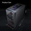 ARrase Computer Case,Mid-Tower Micro-ATX Mini-ITX Case,Tempered Glass Side Panel Pc Case,6 Fans,Supports Water Cooling,USB3.0, 18648 view 2