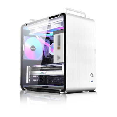 ARrase Gaming Case,Silver Computer Portable Case,Supports M-ATX ITX,5x120mm Fan,Supports Air Cooling,USB3.0,Suitable for Home Gaming and Office Use, 18648