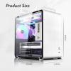 ARrase Gaming Case,Silver Computer Portable Case,Supports M-ATX ITX,5x120mm Fan,Supports Air Cooling,USB3.0,Suitable for Home Gaming and Office Use, 18648 view 2