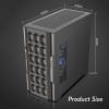 ARrase Computer Gaming Case,M-ATX Mid-Tower Case,Tempered Glass Side Panel Door Can Be Opened,11 Fans Pre-Installed,Supports Air Cooling and Water Cooling, White, 18648 view 2