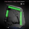 ARrase Game Case,Steel Structure Pc Case, Mid-Tower M-ATX ITX Case,5x120mm Fan Case,Tempered Glass Side Panel,Suitable for Home Gaming and Office Use (Color : Black), 18648 view 4