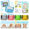 Kids Instant Print Camera,Toddler Camera,1080P Video,32GB SD Card,Blue view 4