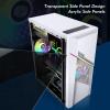 ARrase Computer Case,Mid-Tower ATX M-ATX Mini-ITX,Desktop Case,Acrylic Transparent Side Panel,Supports Water Cooling,4 Fans (Color : Black), 18648 view 4